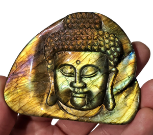 Labradorite Buddha Carving