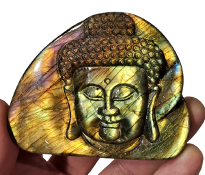 Labradorite Buddha Carving