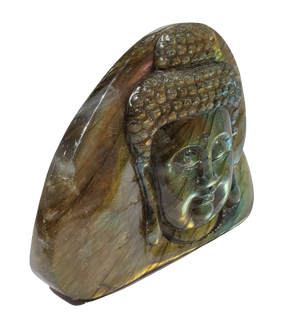 Labradorite Buddha Carving