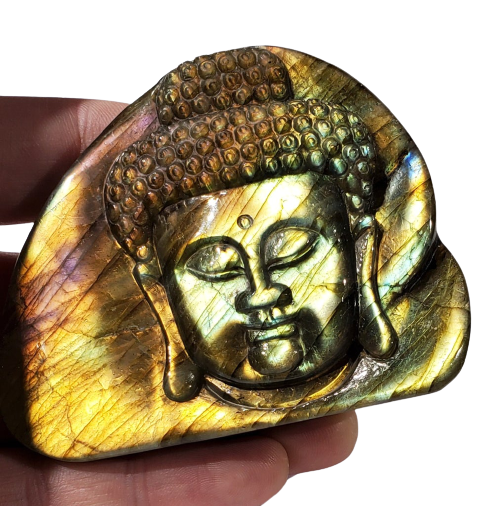 Labradorite Buddha Carving