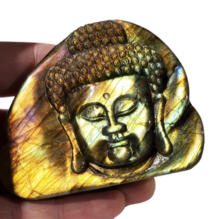 Labradorite Buddha Carving