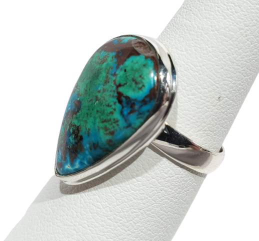 Chrysocolla and Malachite Ring