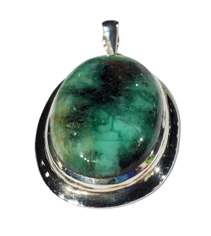 Emerald Pendant in Sterling Silver
