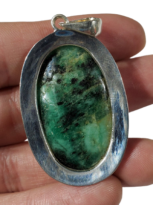 Emerald Pendant in Sterling Silver