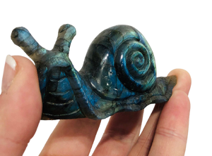Labradorite Snail Carving
