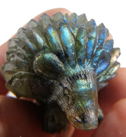 Labradorite Hedgehog Carving