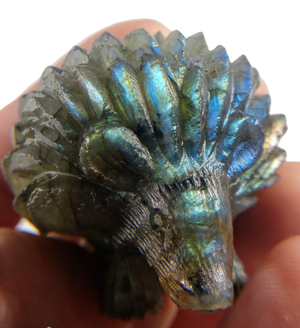 Labradorite Hedgehog Carving