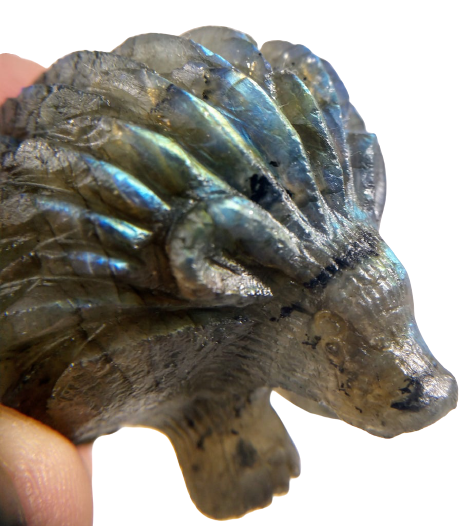 Labradorite Hedgehog Carving