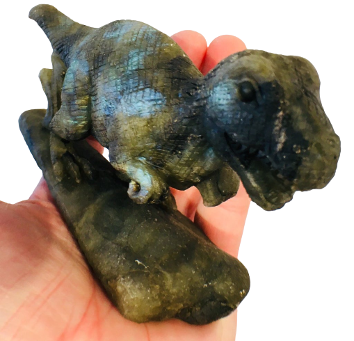 Labradorite T-Rex Carving