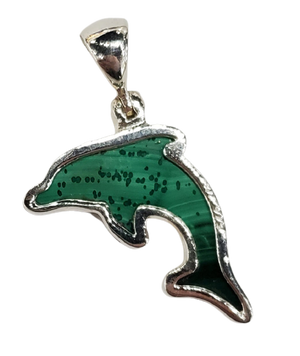 Malachite Dolphin Pendant