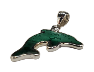 Malachite Dolphin Pendant
