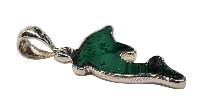 Malachite Dolphin Pendant