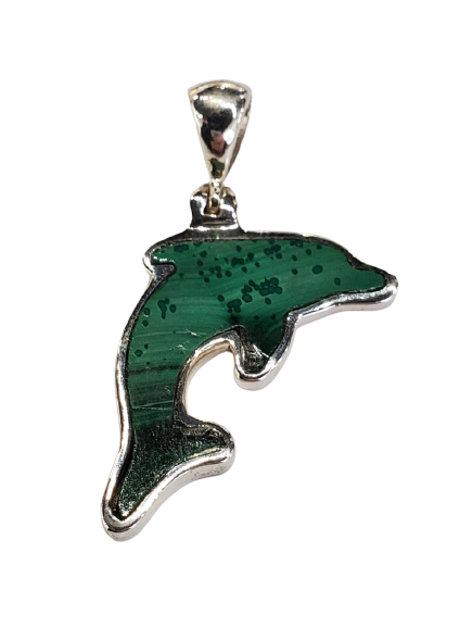 Malachite Dolphin Pendant