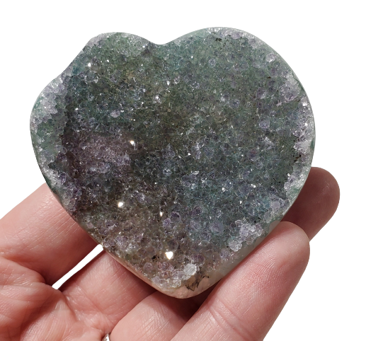 Druzy Quartz Heart (Uruguay)