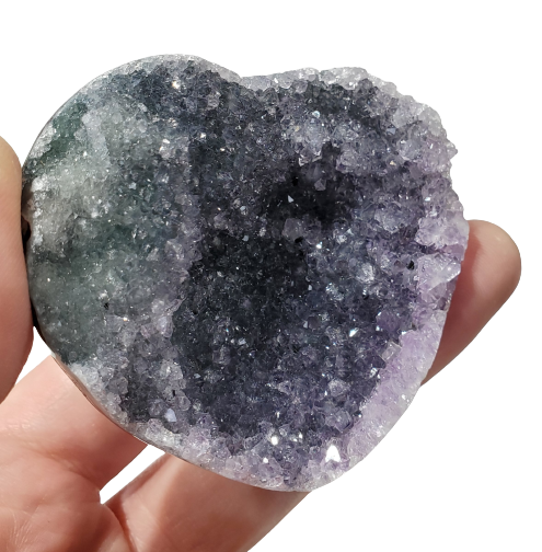 Druzy Amethyst Heart (Uruguay)
