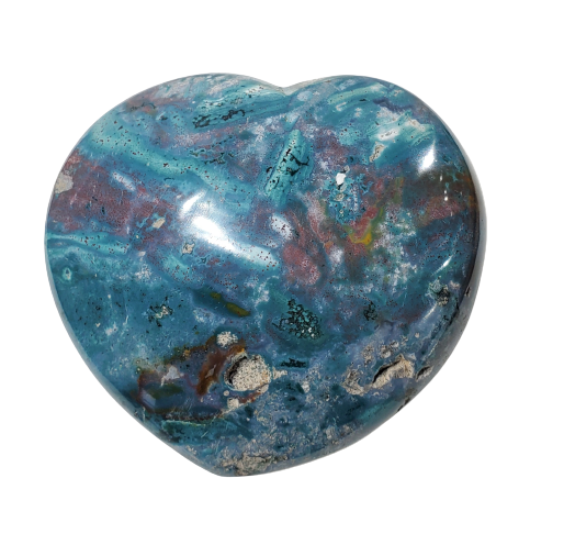 Sea Jasper Heart (Madagascar)