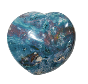 Sea Jasper Heart (Madagascar)