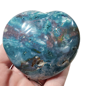 Sea Jasper Heart (Madagascar)