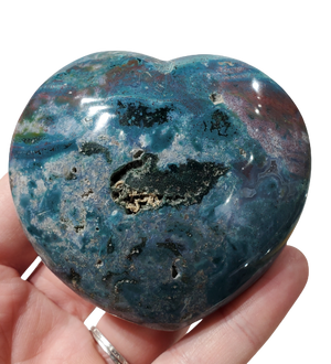 Sea Jasper Heart (Madagascar)