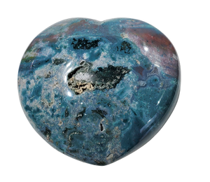 Sea Jasper Heart (Madagascar)