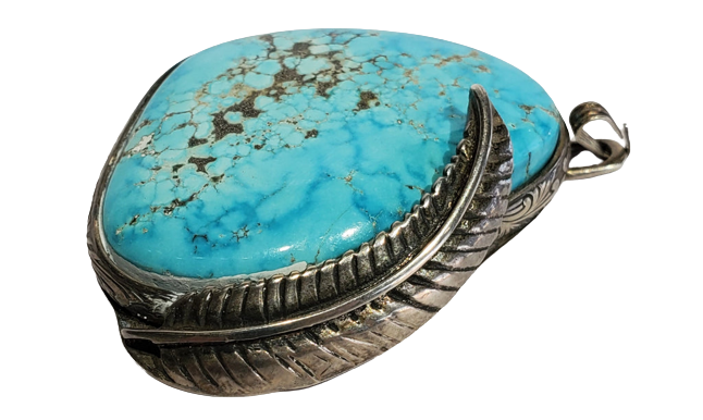 Turquoise and Silver Pendant