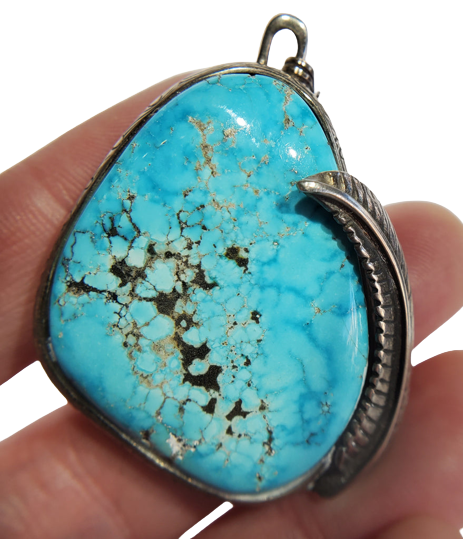 Turquoise and Silver Pendant