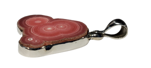 Rhodochrosite Stalactite Slice Pendant