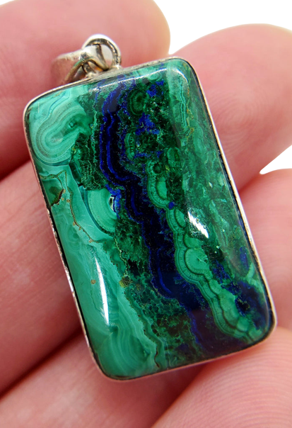 Malachite Azurite Pendant