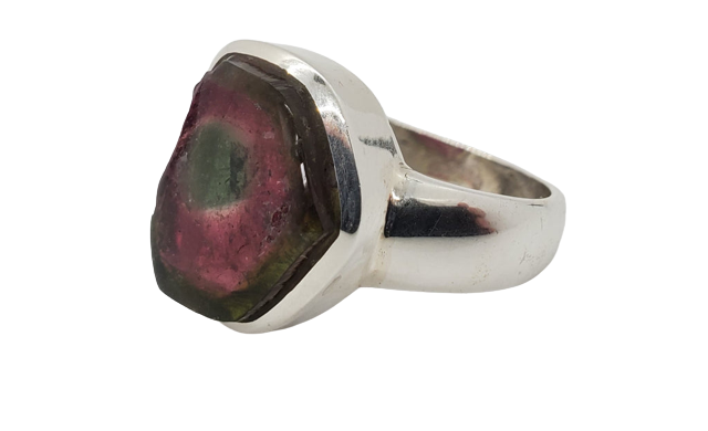 Watermelon Tourmaline Ring