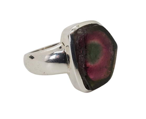 Watermelon Tourmaline Ring