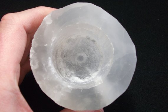 Selenite Candle Holder