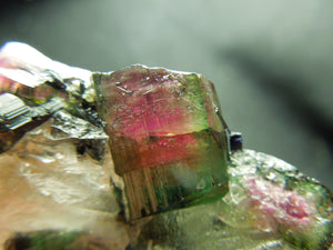 Watermelon Tourmaline w/ Quartz