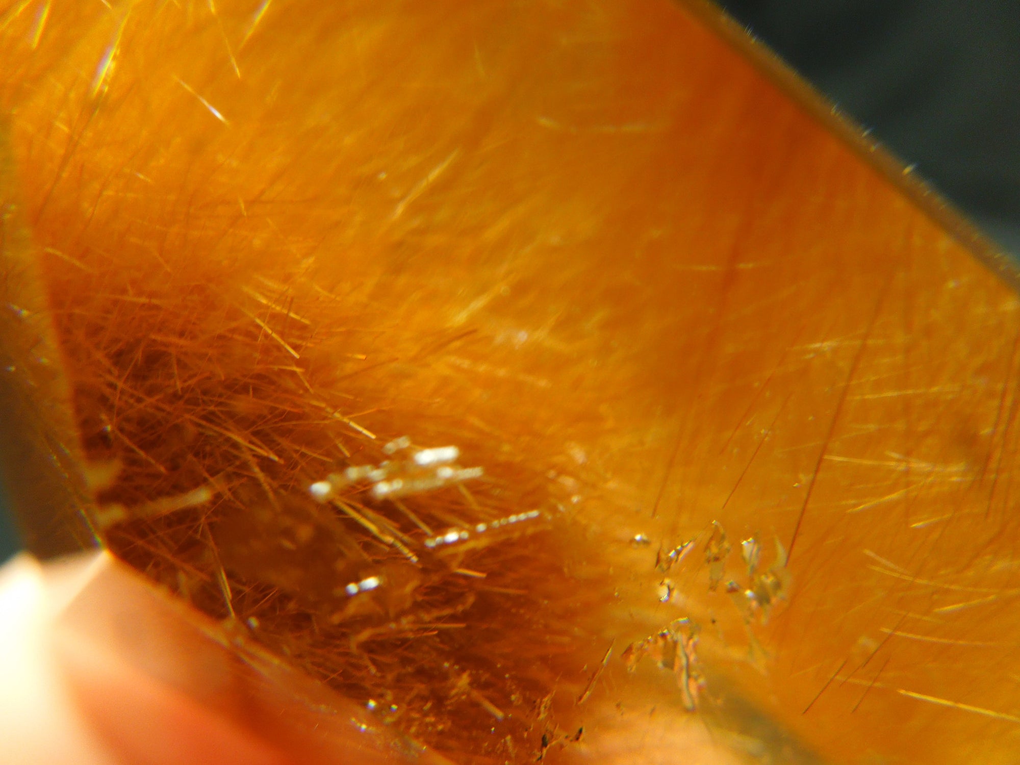 Rutilated Quartz Point.