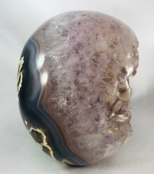 Amethyst and Agate Skull