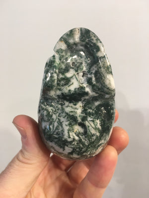 Moss Agate Skull