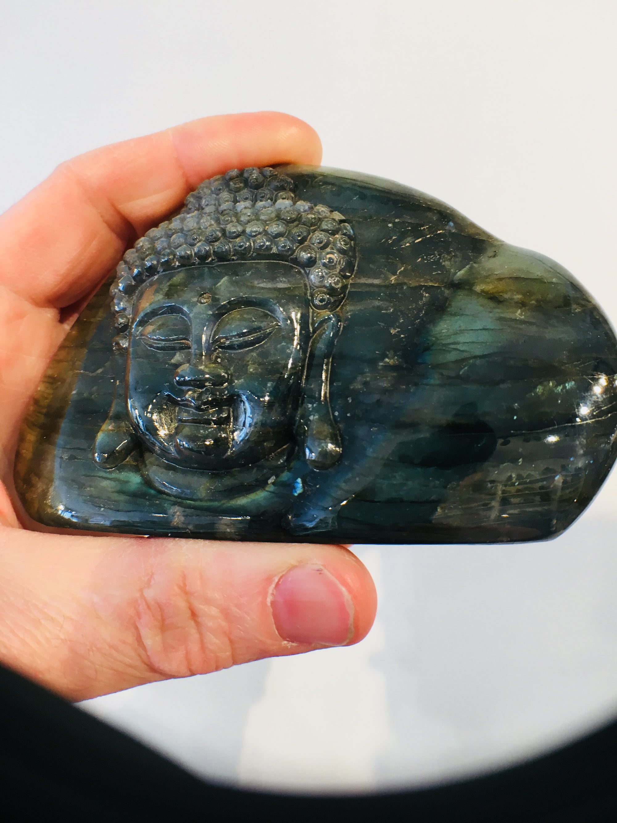 Labradorite Carved Buddha