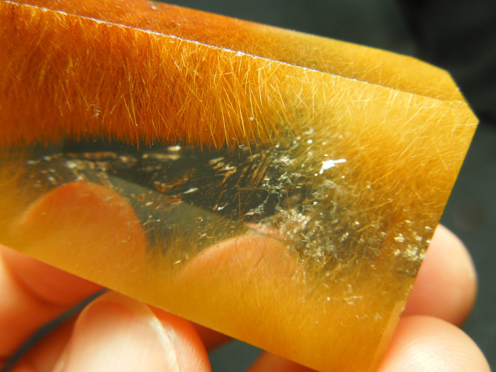 Rutilated Quartz Point.