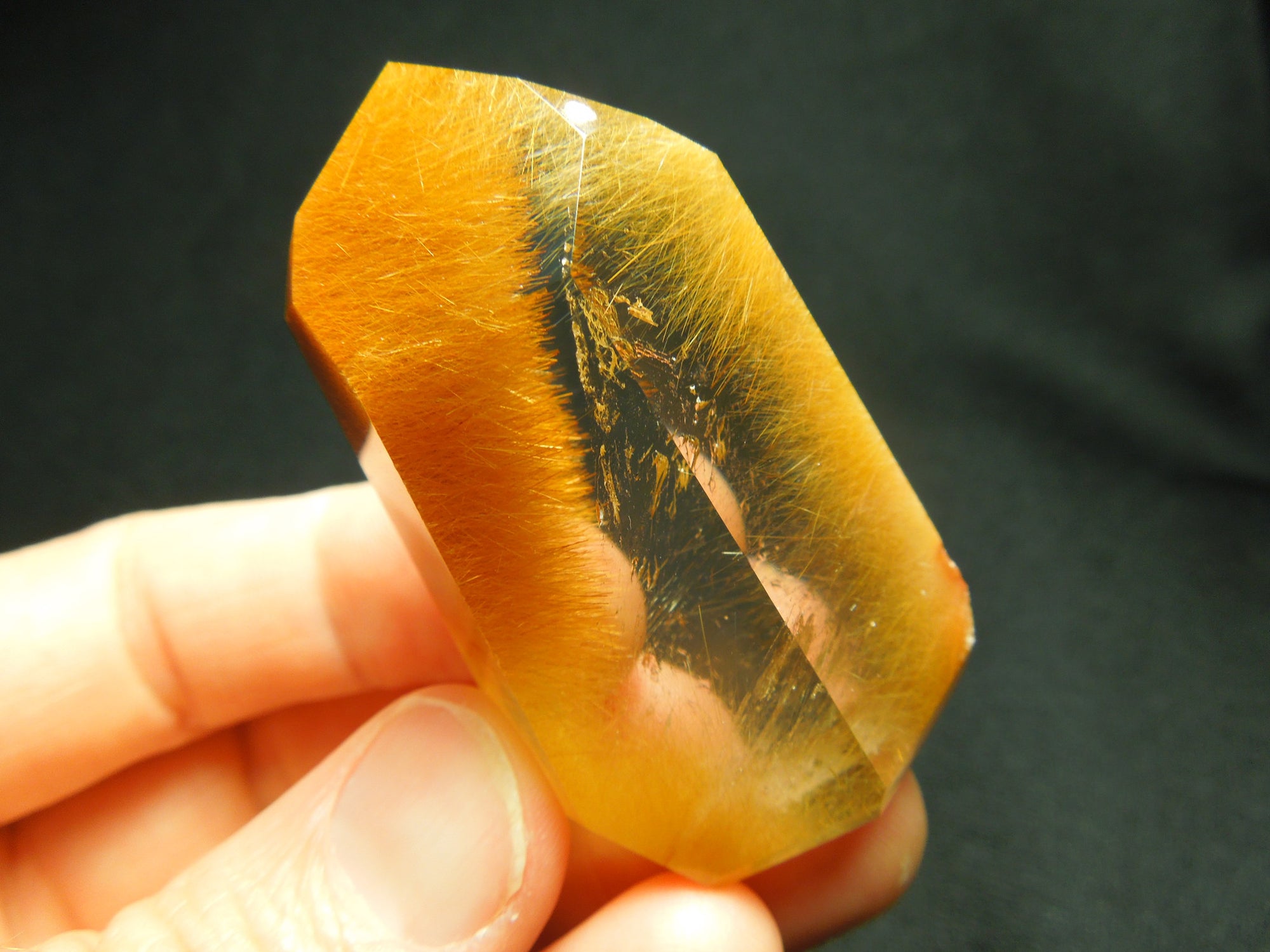 Rutilated Quartz Point.