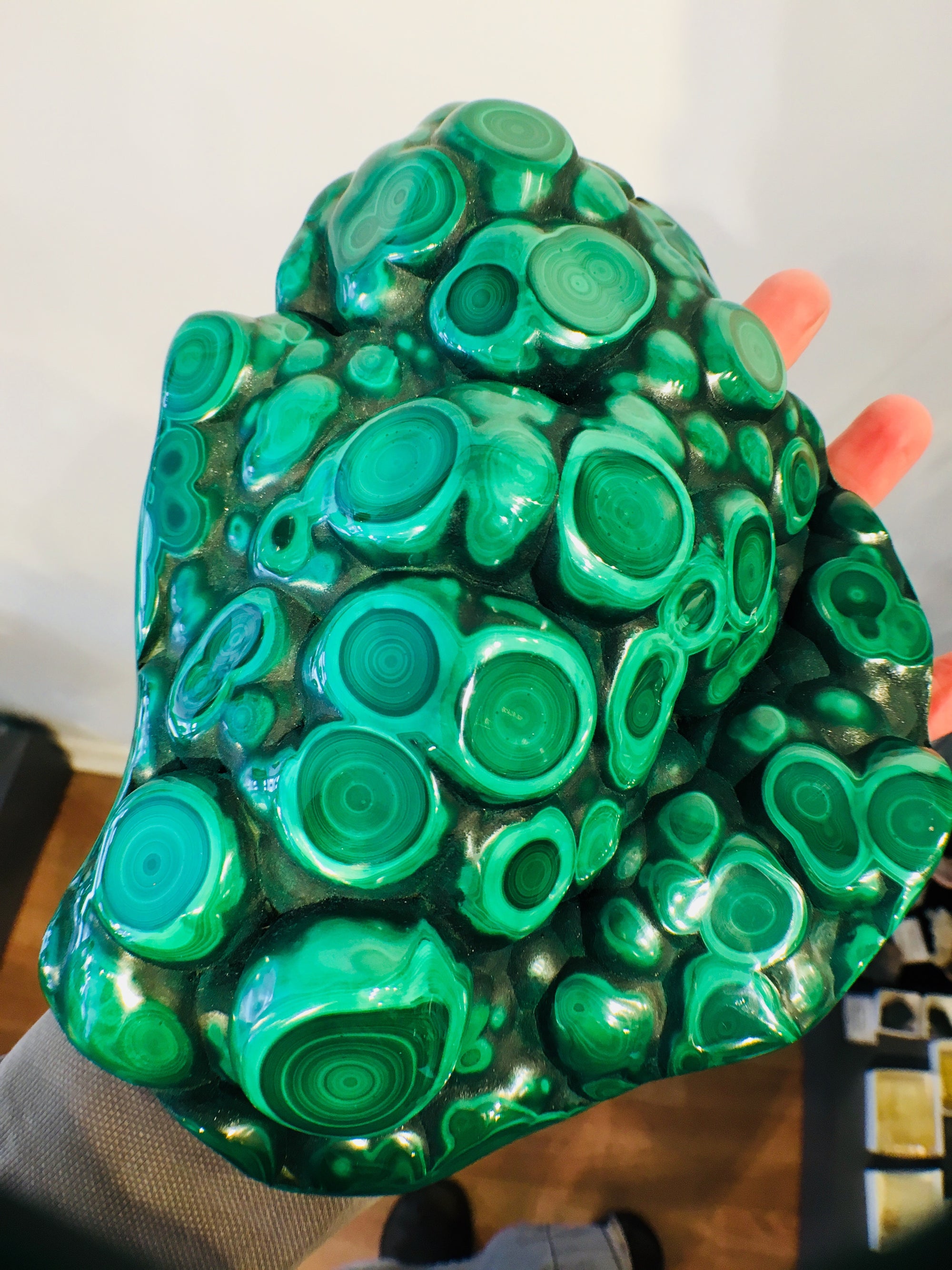 Malachite, 3.96 lbs.,Botryoidal, Congo