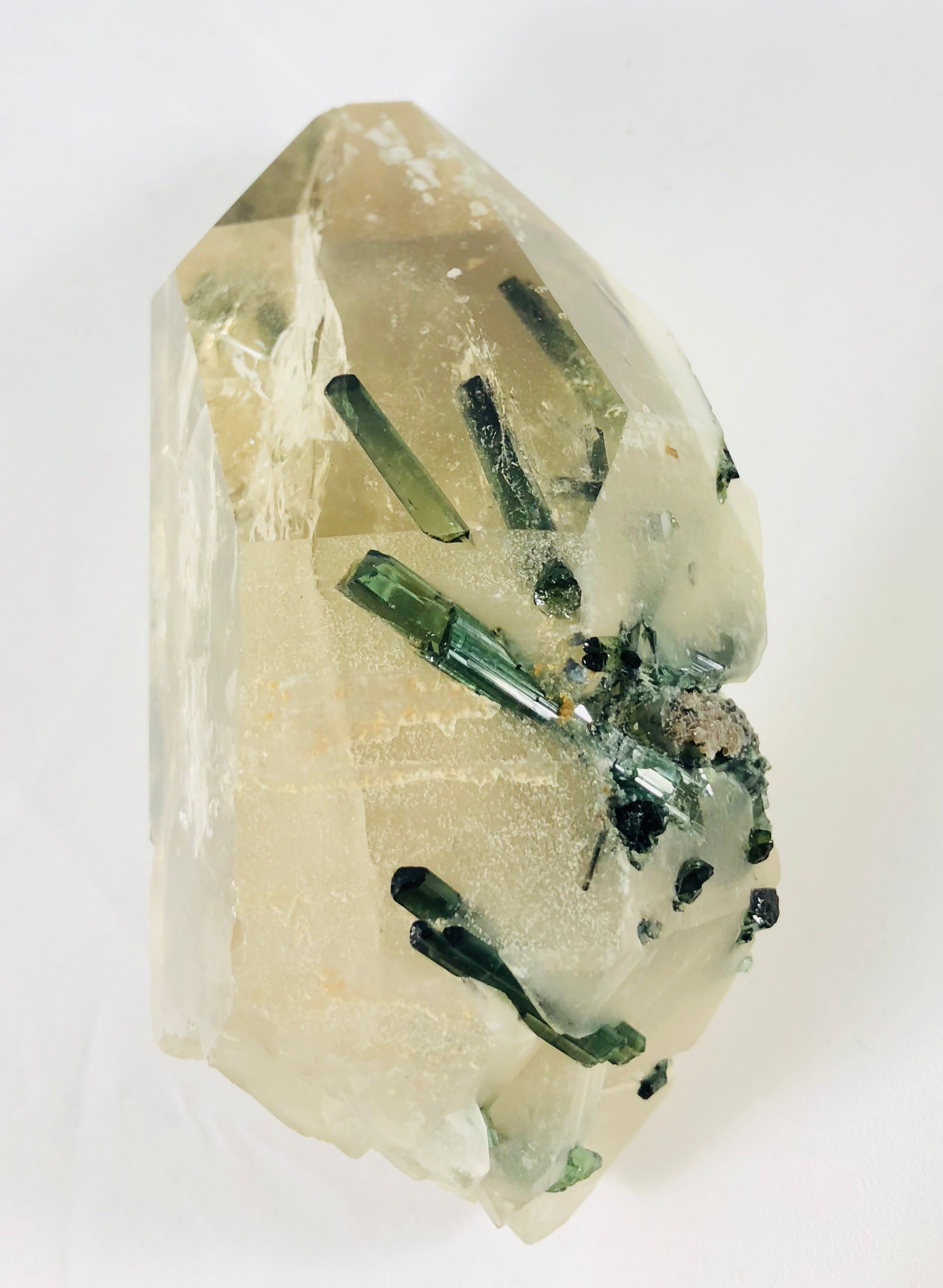 Quartz with Green Tourmaline