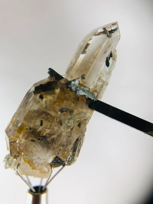 Aegirine with Smoky Quartz