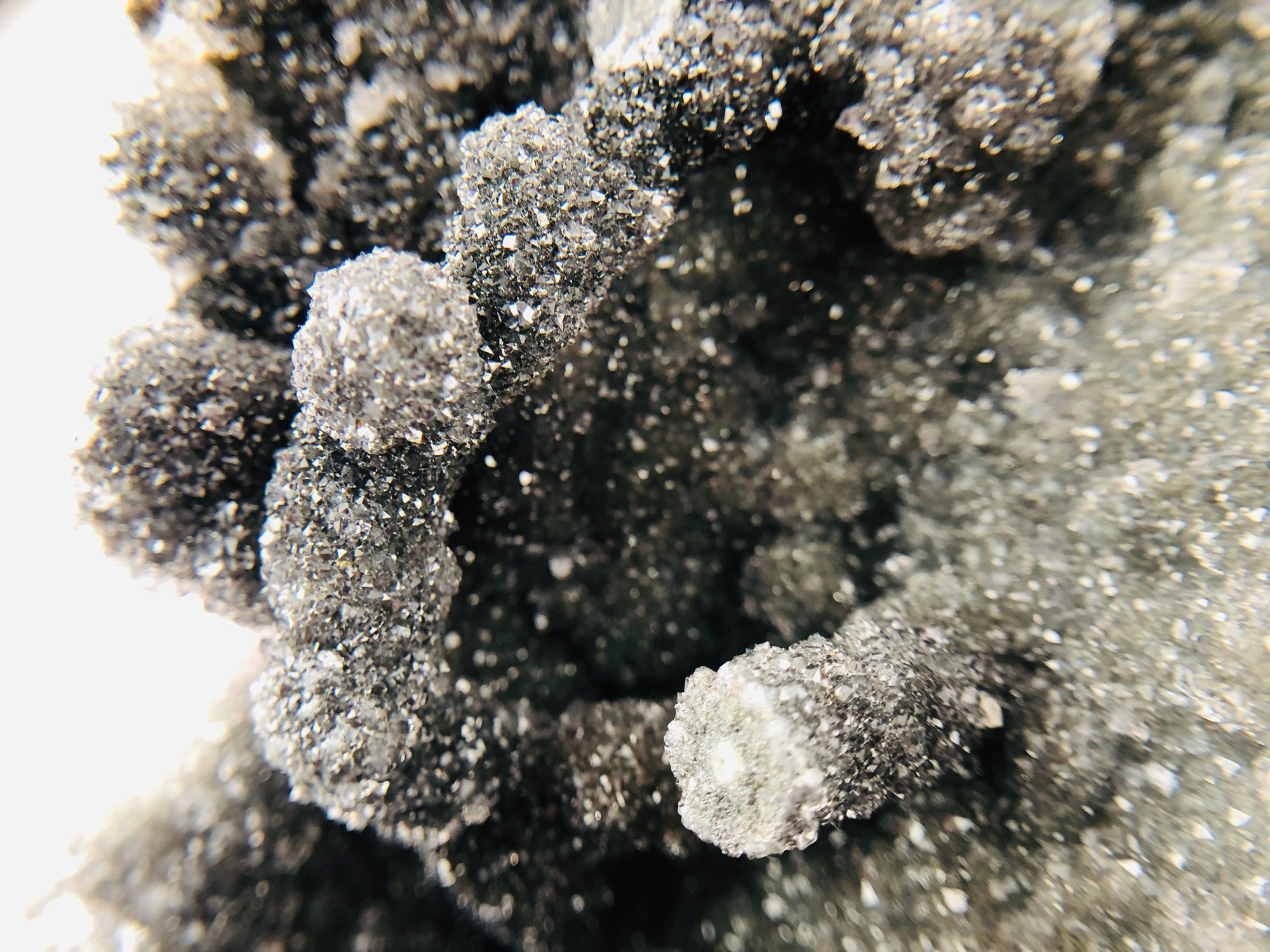 Druzy Black Quartz Stalactite Formation