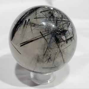 Quartz w/ Tourmaline Sphere