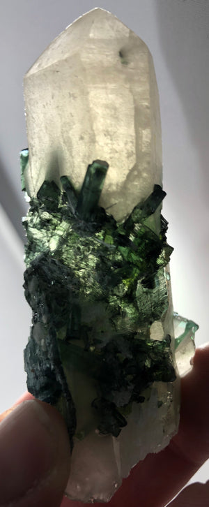 Quartz with Green Tourmaline