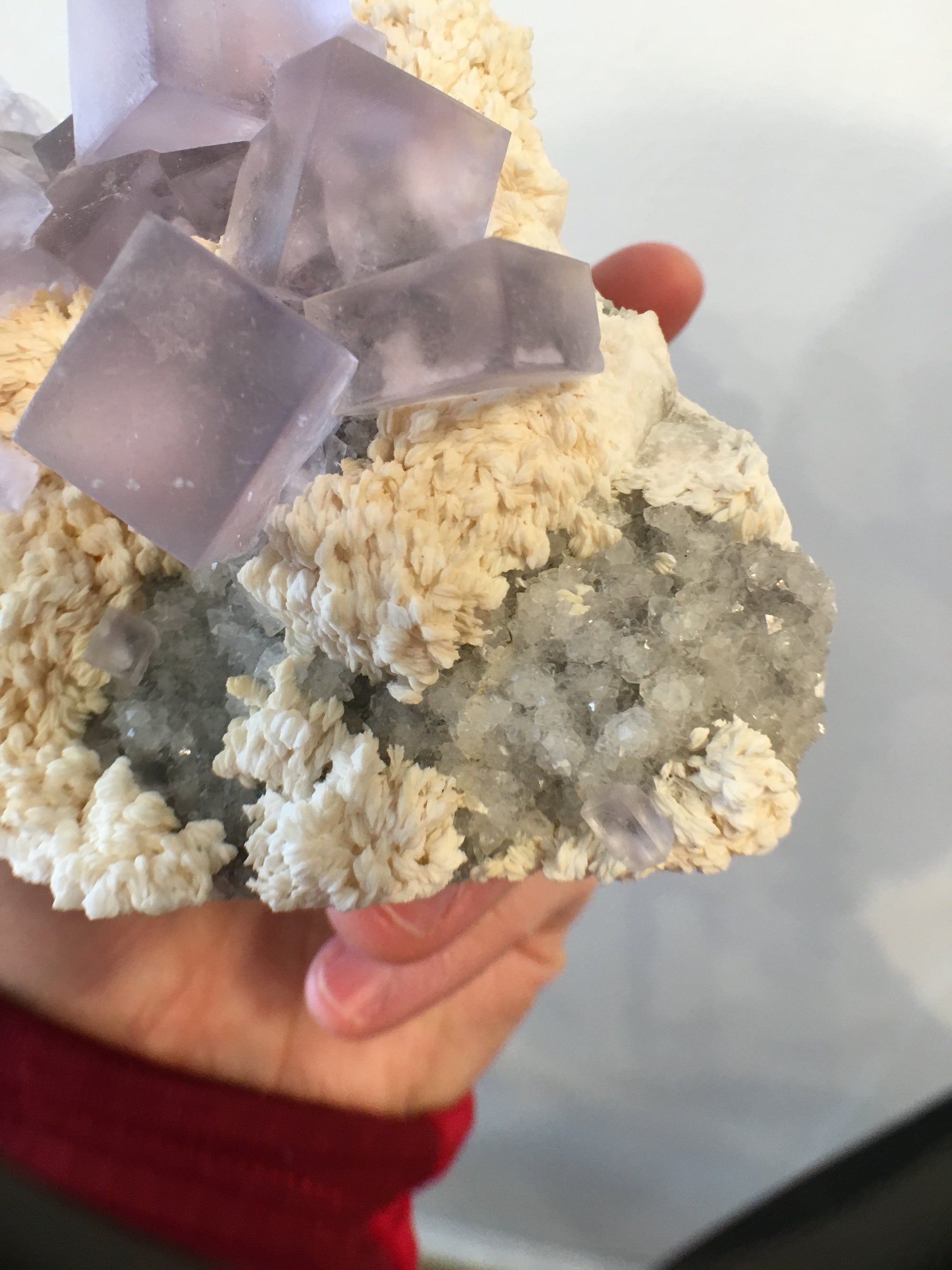 Fluorite w/ Dolomite, 2.98 lbs., Tauorirt Mine, Morocco