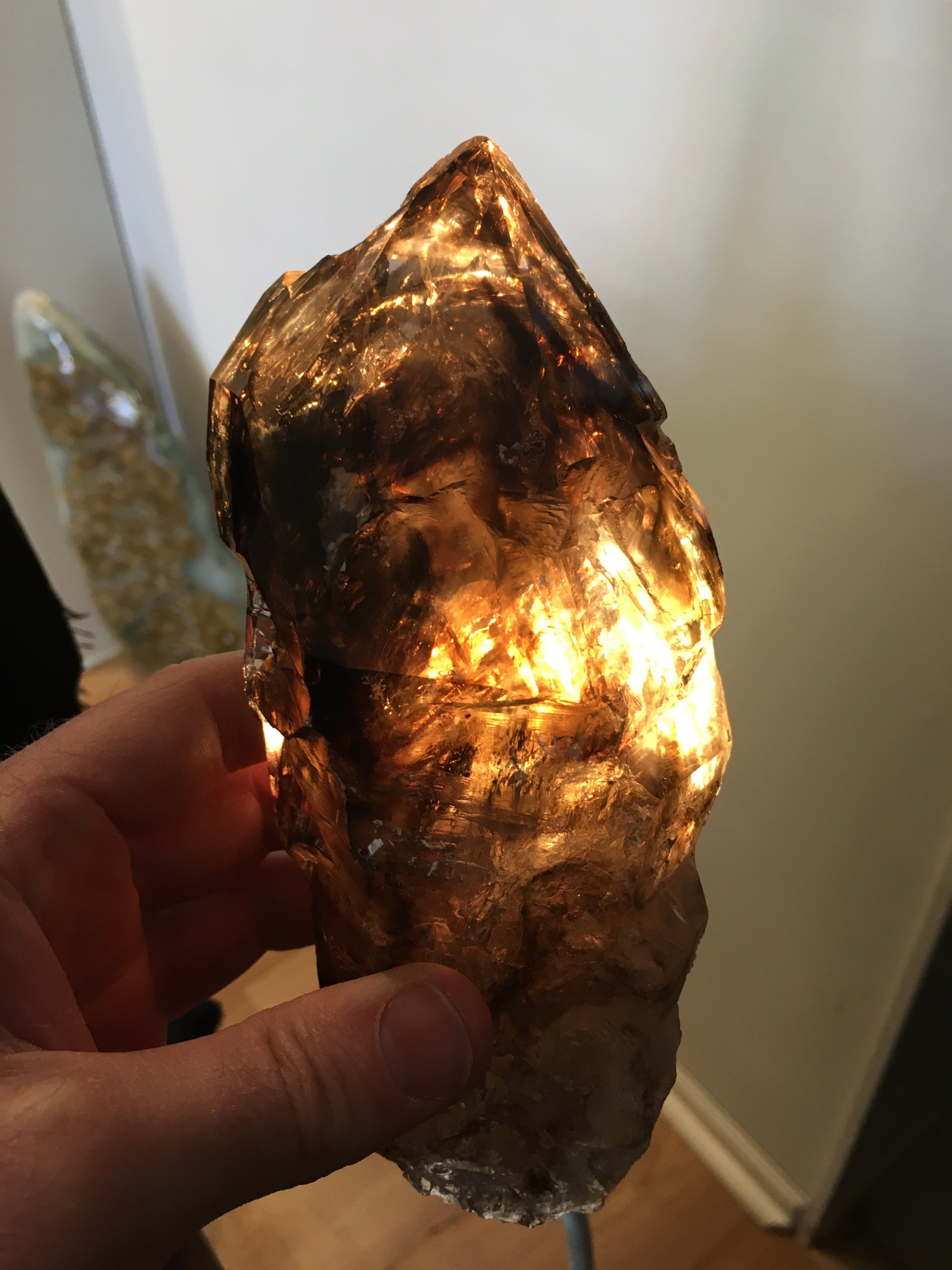 Smoky Elestial Quartz, 1.77 lbs., Minas Gerais, Brasil