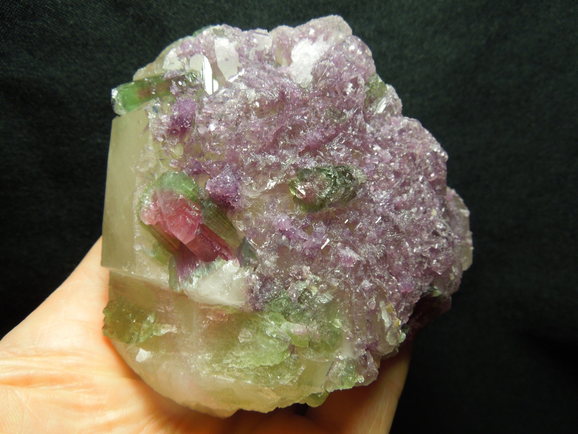 Lepidolite w/ Watermelon Tourmaline, 1.33 lbs.