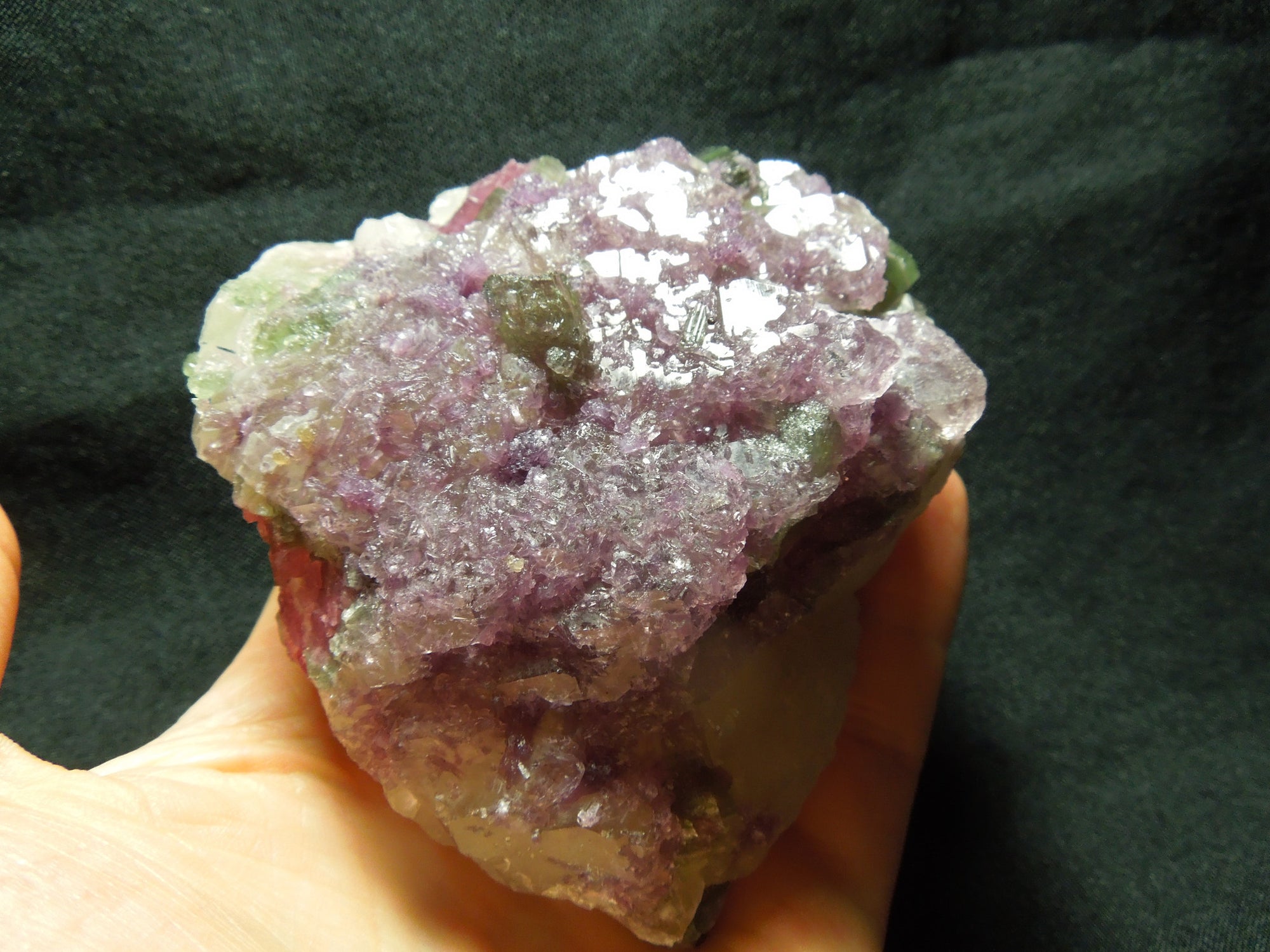 Lepidolite w/ Watermelon Tourmaline, 1.33 lbs.