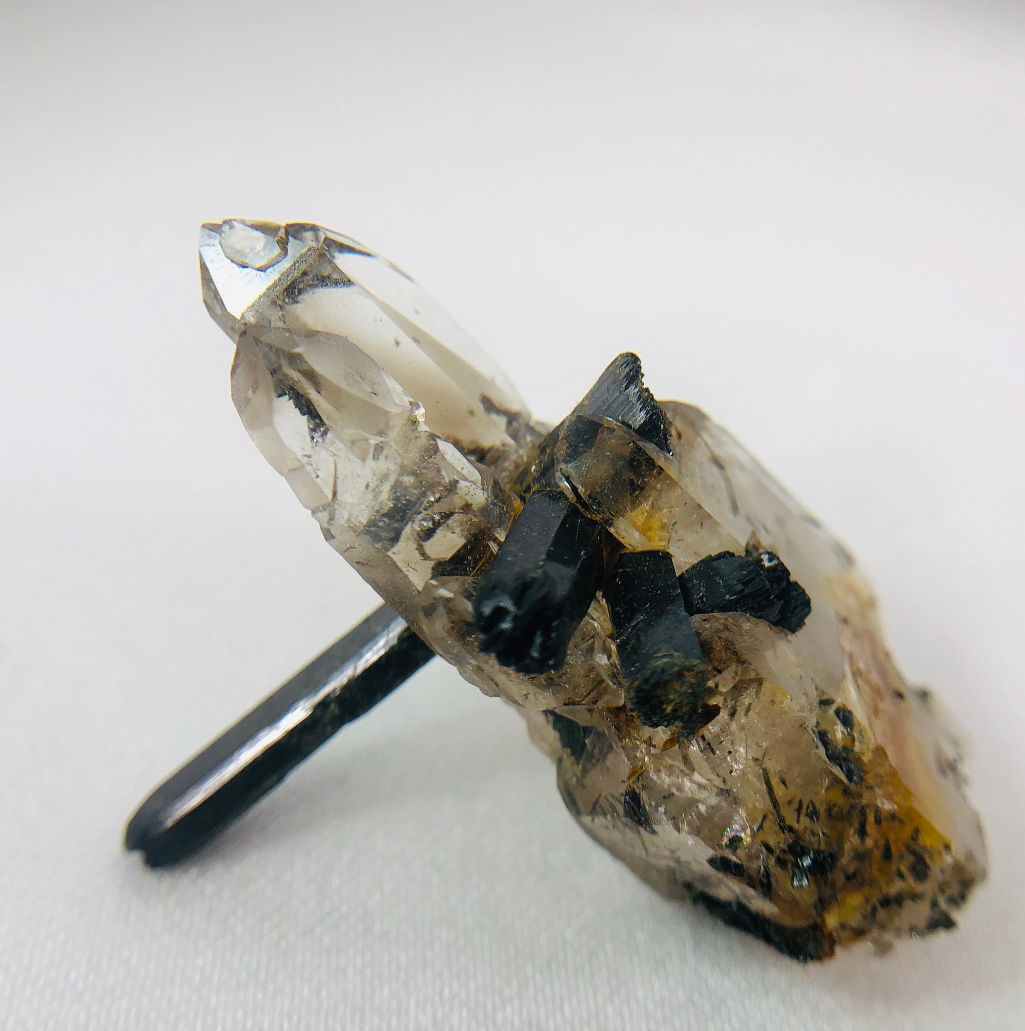 Aegirine with Smoky Quartz
