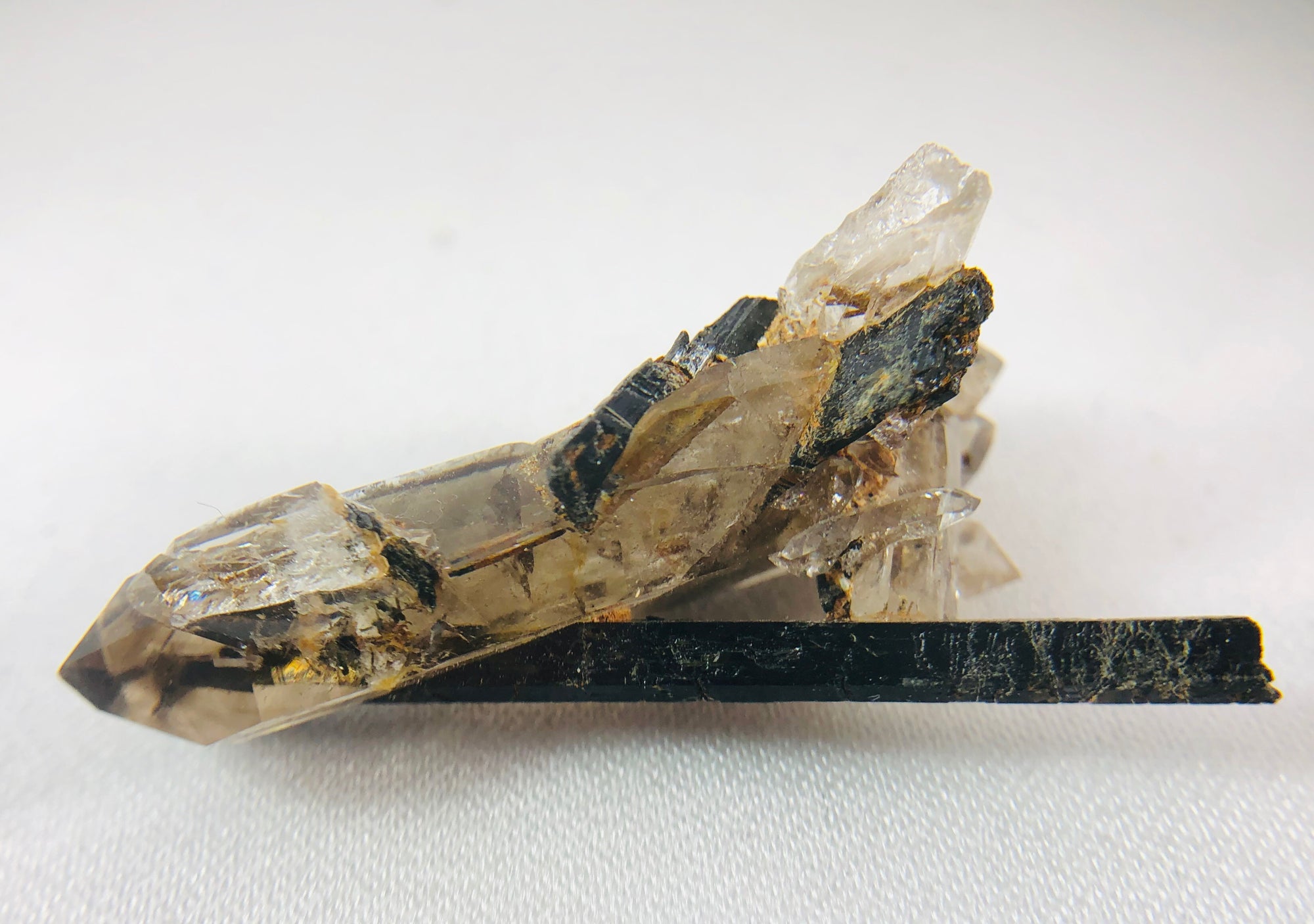 Aegirine with Smoky Quartz